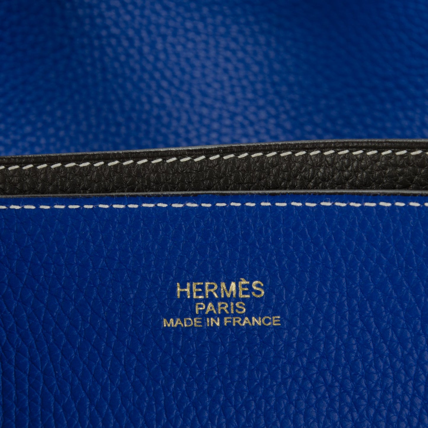 Taurillon Clemence Double Sens 45 Reversible Tote Bleu Electrique Graphite