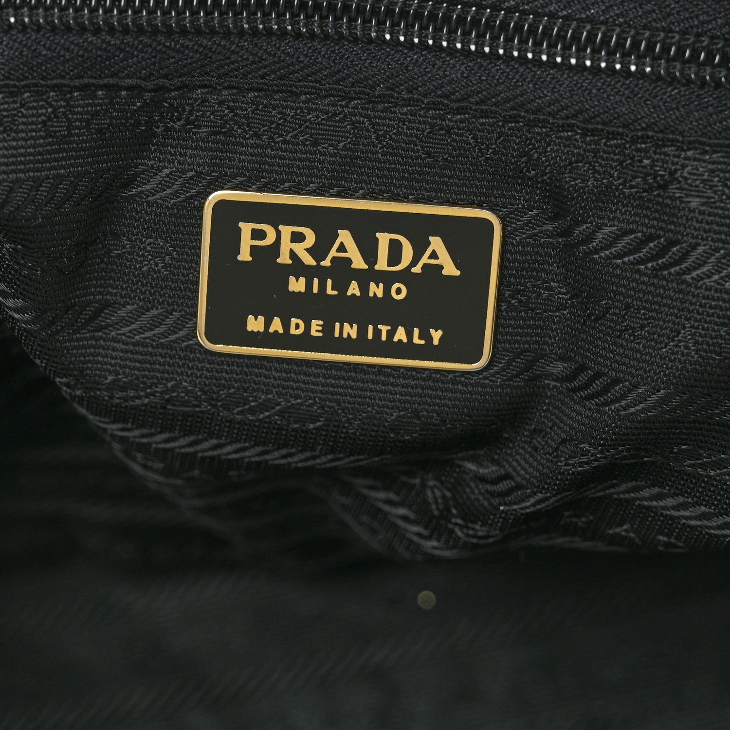 Prada Nappa Tessuto Nylon Chain Tote Black 6 of 10
