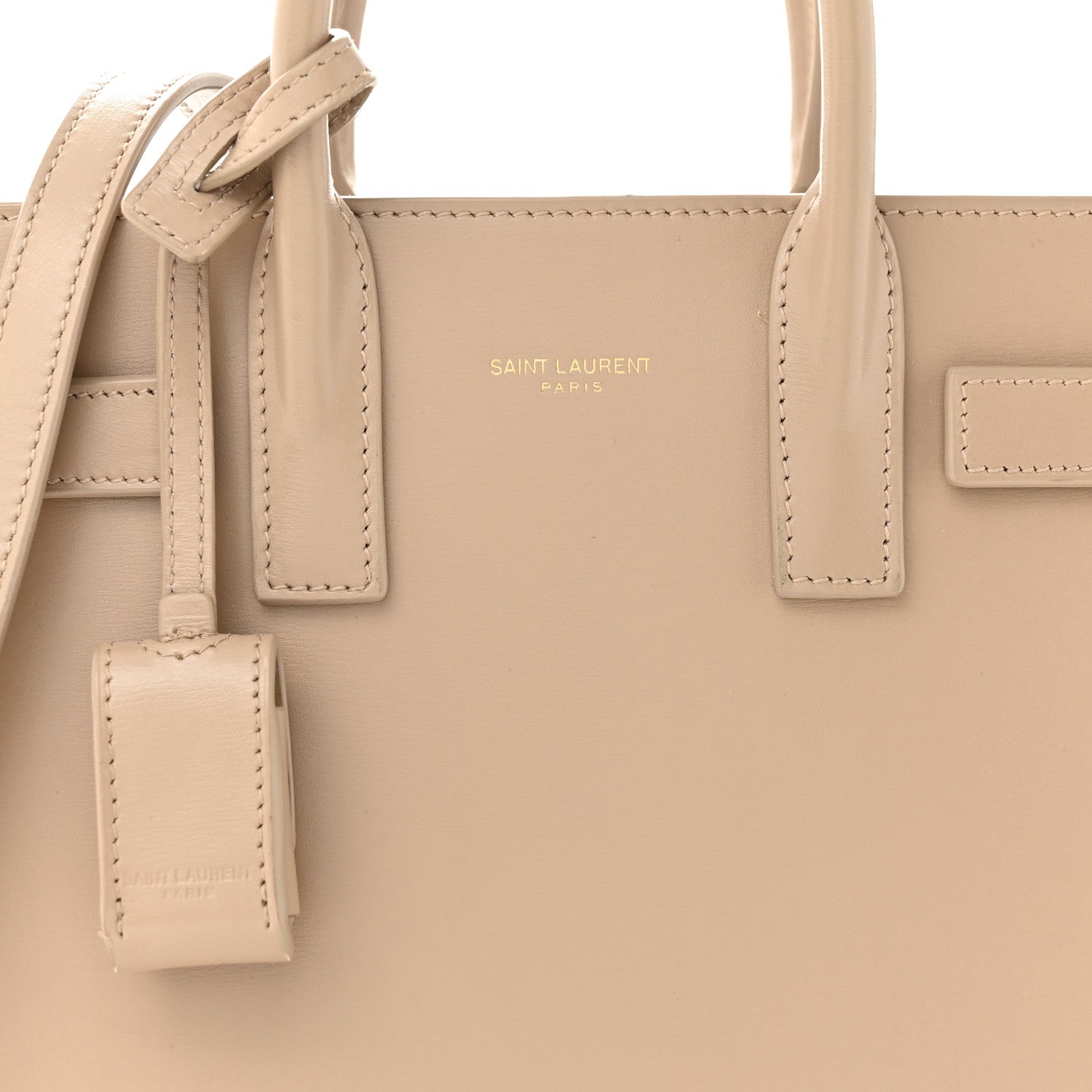 Saint Laurent Smooth Calfskin Nano Sac De Jour Dark Beige 8 of 13