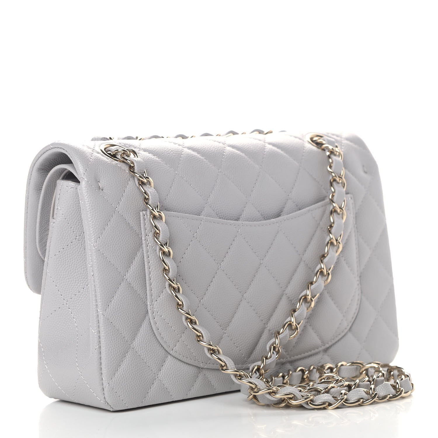Chanel Caviar Quilted Small Double Flap Grey 2 of 5
