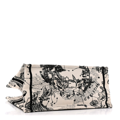 Christian Dior Canvas Zodiac Toile De Jouy Embroidered Medium Book Tote Latte 4 of 10