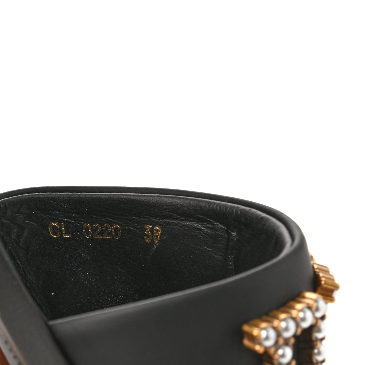 Matte Calfskin Pearl Dio(r)evolution Slide Sandals 38 Black