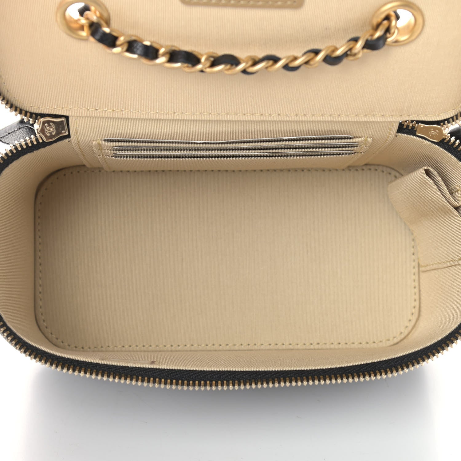 Chanel Lambskin Quilted Pearl Crush Small Vanity Case With Chain Black 5 of 9