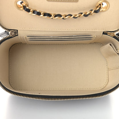 Chanel Lambskin Quilted Pearl Crush Small Vanity Case With Chain Black 5 of 9