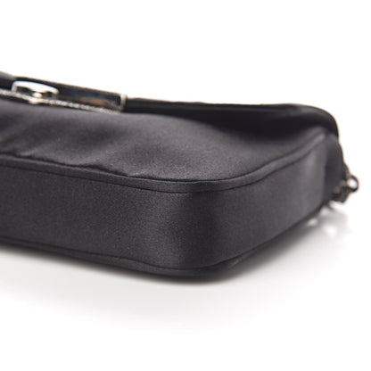 Prada Satin Crystal Clutch Black 8 of 12