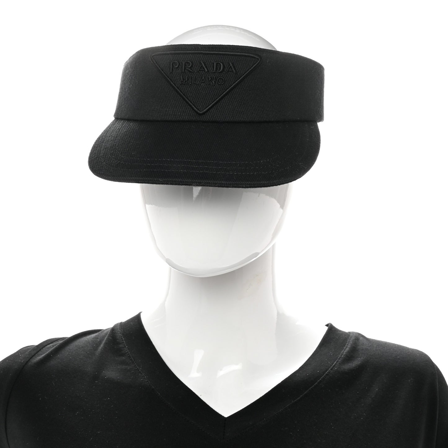 Drill Nylon Triangle Logo Embroidered Mens Visor M Black