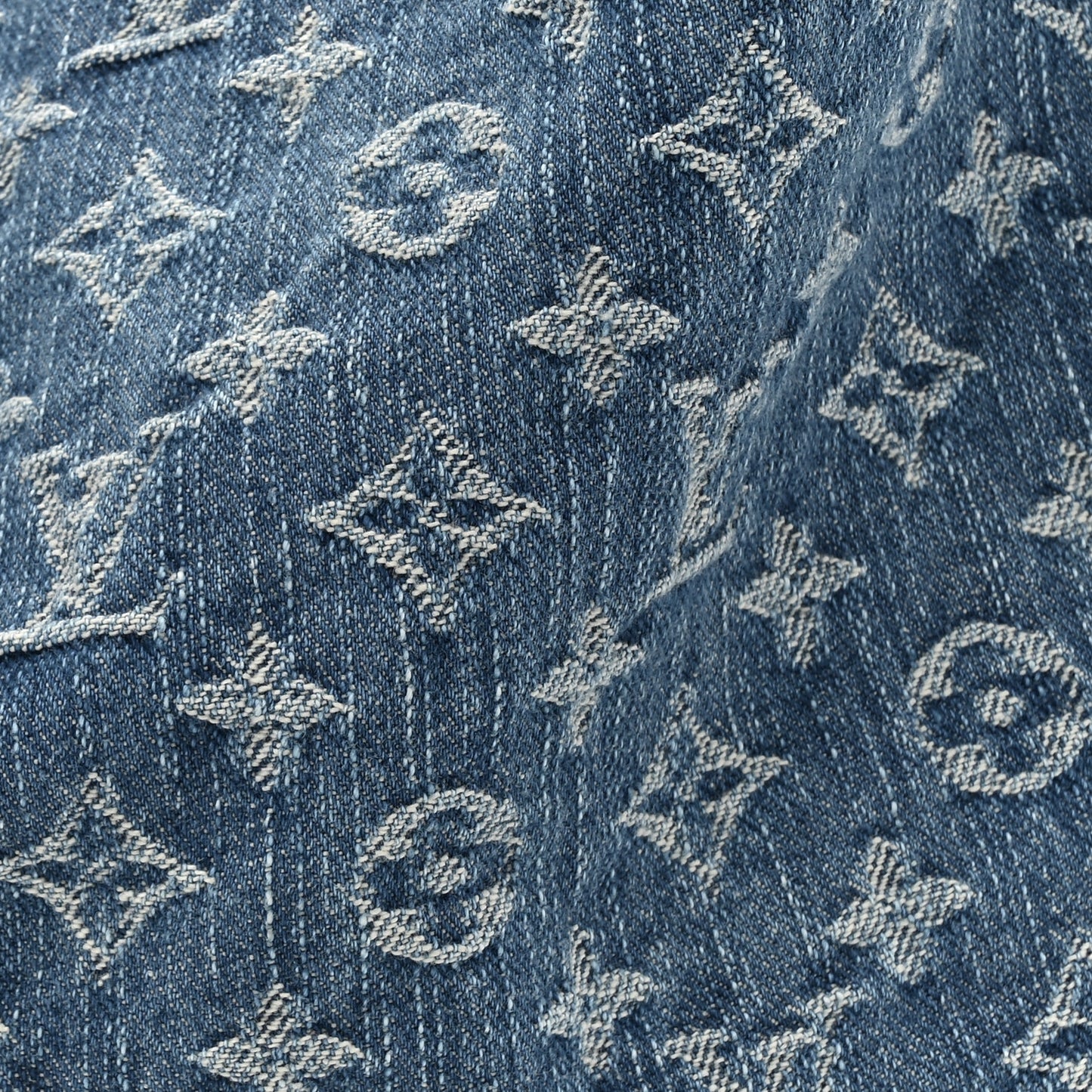 Monogram Denim CarryAll MM Blue