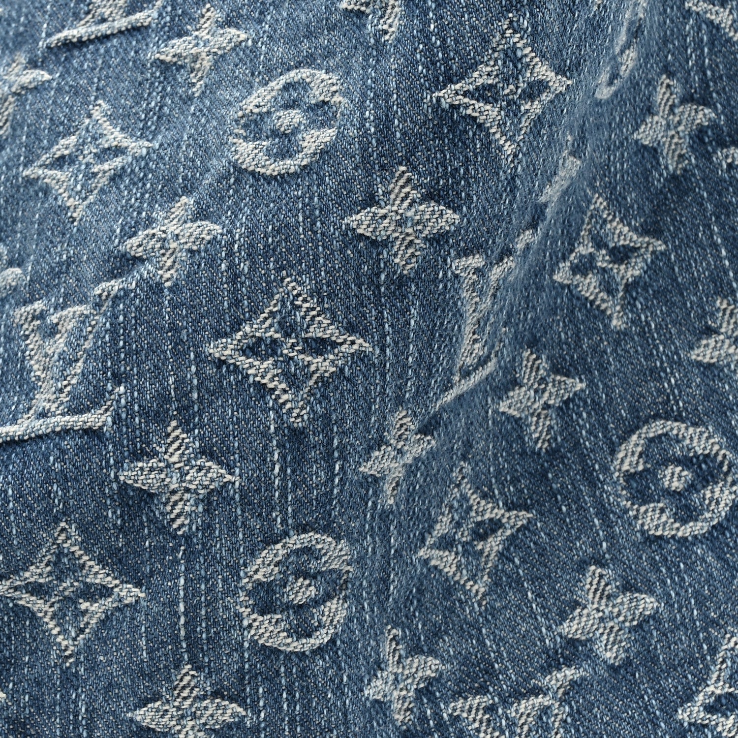 Louis Vuitton Monogram Denim CarryAll MM Blue 9 of 12