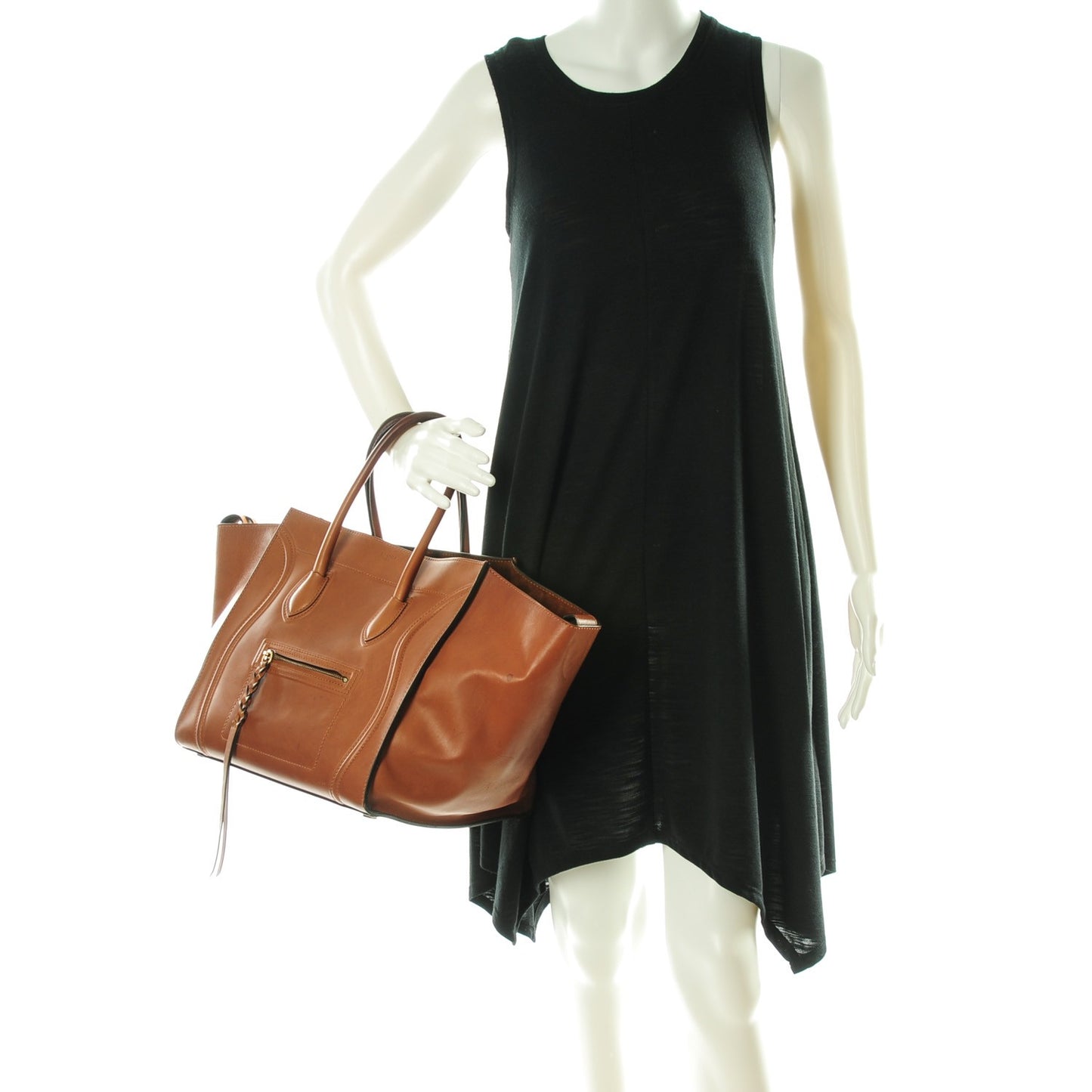 Natural Calfskin Medium Phantom Luggage Tan