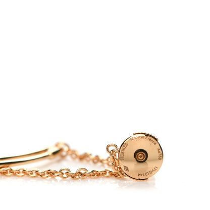 Hermes 18K Rose Gold TPM Chaine D'Ancre Punk Earrings 4 of 5