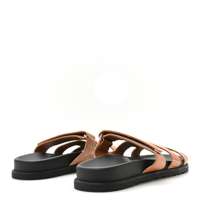 Hermes Calfskin Womens Chypre Sandals 40 Naturel 5 of 9
