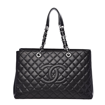 Chanel Caviar Quilted XL Grand Shopping Tote GST Black 1 of 11