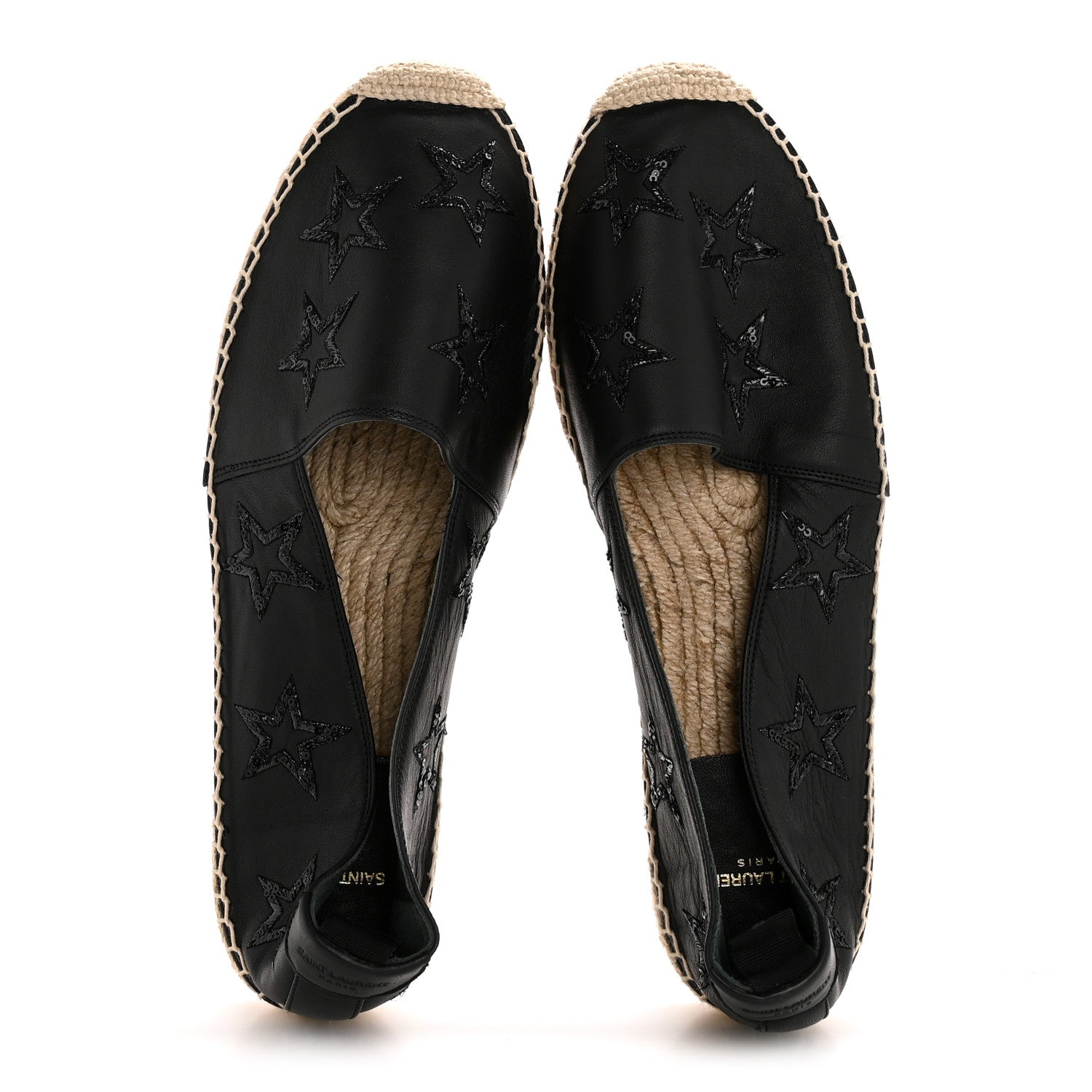 Saint Laurent Nappa Sequins Star Espadrilles 40 Black 2 of 10