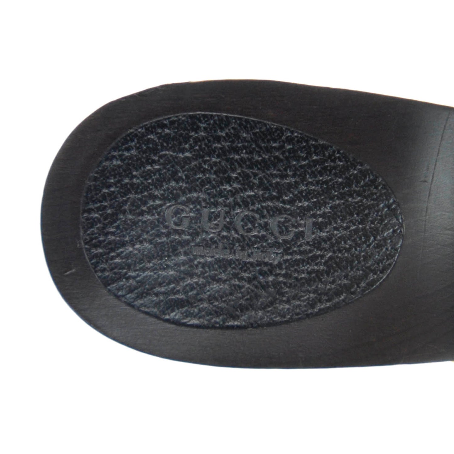Monogram Wooden Horsebit Heels 8 Black