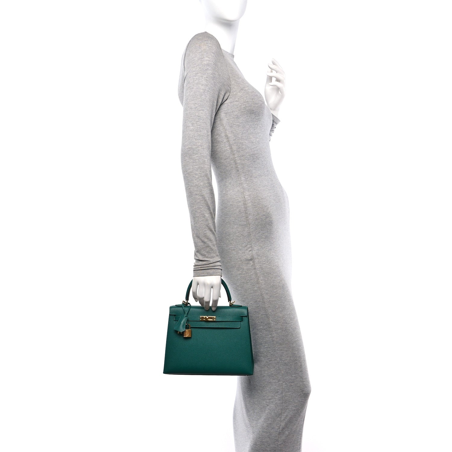 Hermes Epsom Kelly Sellier 25 Malachite 2 of 12