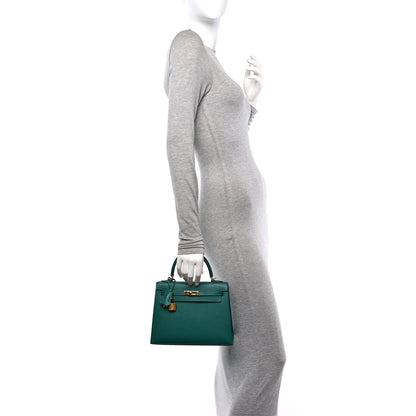 Hermes Epsom Kelly Sellier 25 Malachite 2 of 12