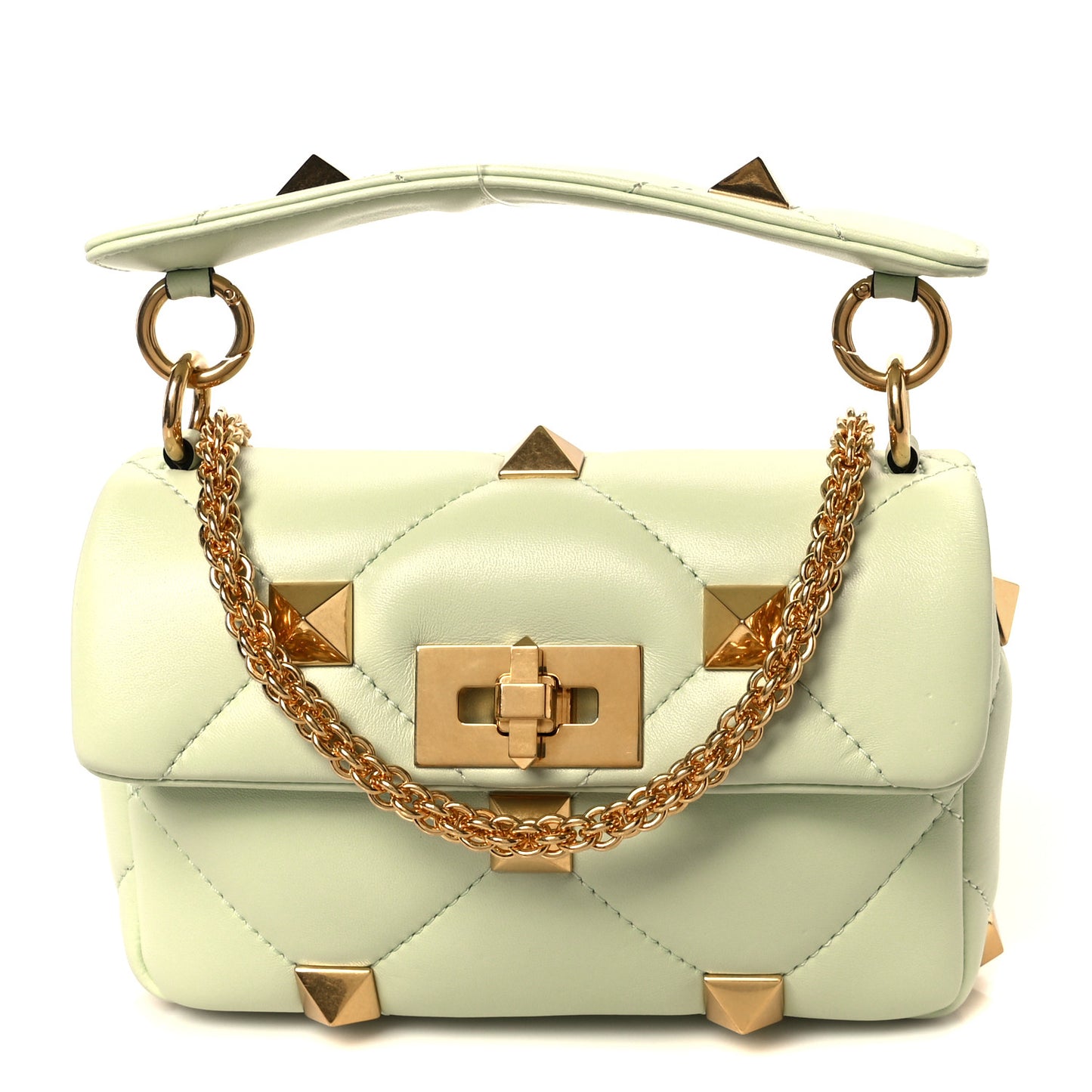 Nappa Small Roman Stud Shoulder Bag Ambrosia