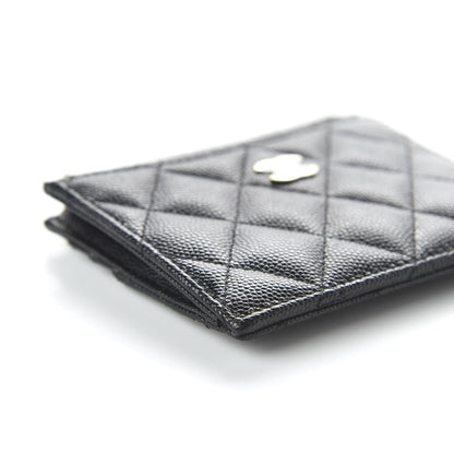 Chanel Caviar Quilted CC Zip Card Holder Black 6 of 11