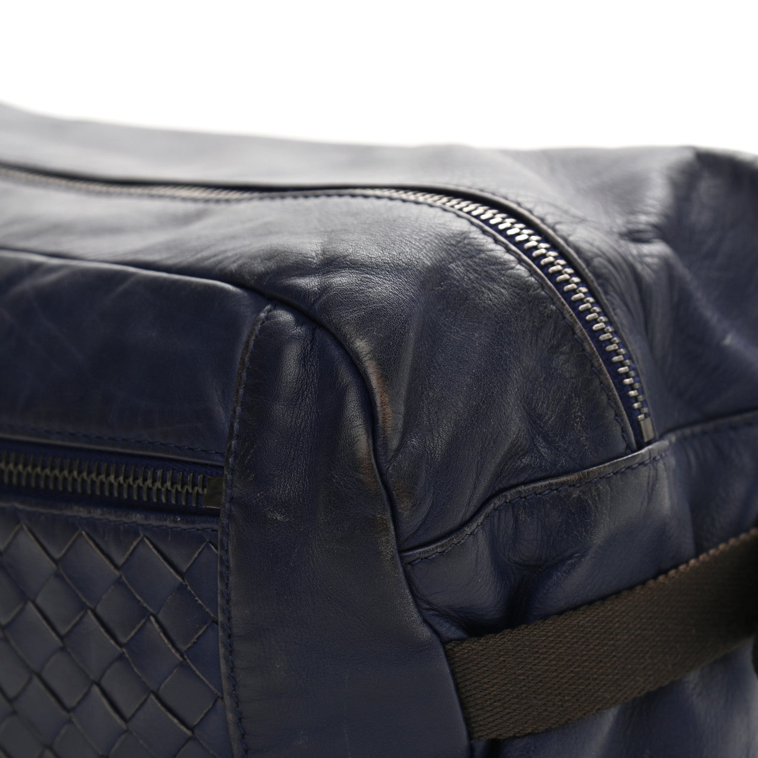 Bottega Veneta Calfskin Intrecciato Belt Bag Blue 10 of 16