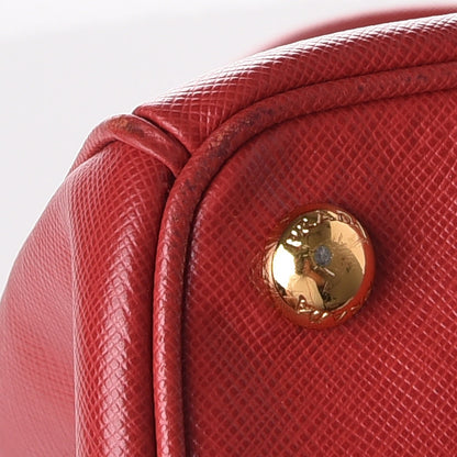 Prada Saffiano Small Galleria Double Zip Tote Fuoco 10 of 14