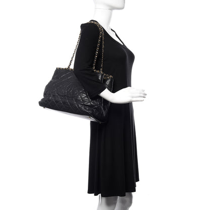 Chanel Calfskin Quilted Small Chain Me Tote Black 2 of 8