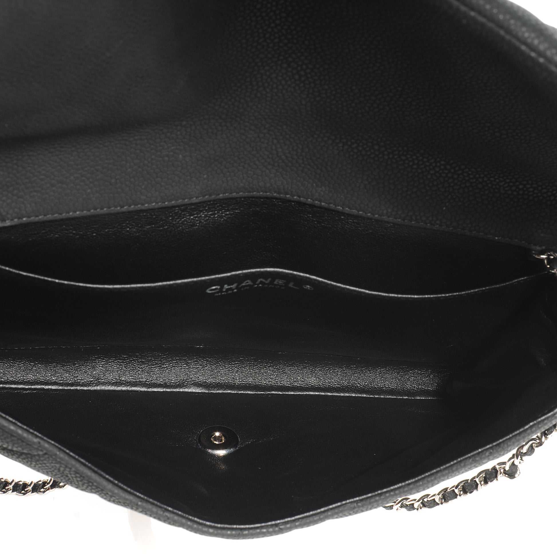 Chanel Iridescent Caviar Flap Clutch Bag Black 5 of 7