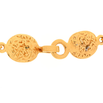 Chanel Metal CC Medallion Chain Necklace Gold 3 of 5