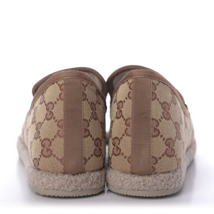 Gucci GG Monogram Womens Fria Horsebit Loafers 37.5 Beige Ruggine 6 of 9