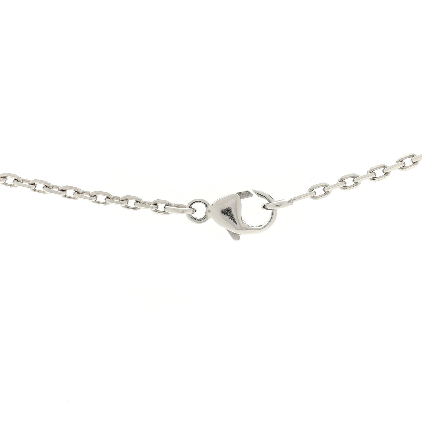 Lacquered Palladium Mini Pop H Pendant Necklace White