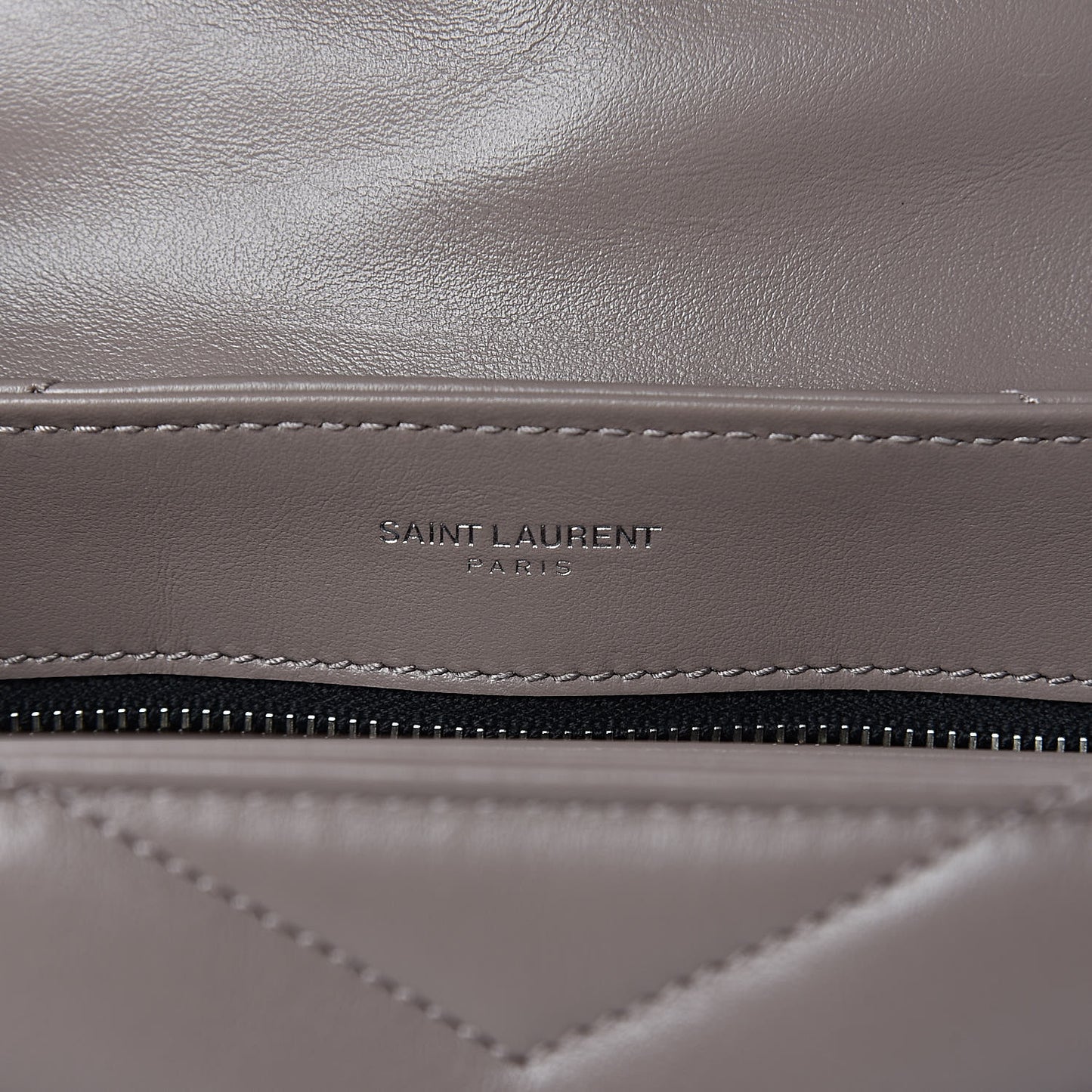 Calfskin Y Quilted Monogram Toy Loulou Satchel Dusty Grey