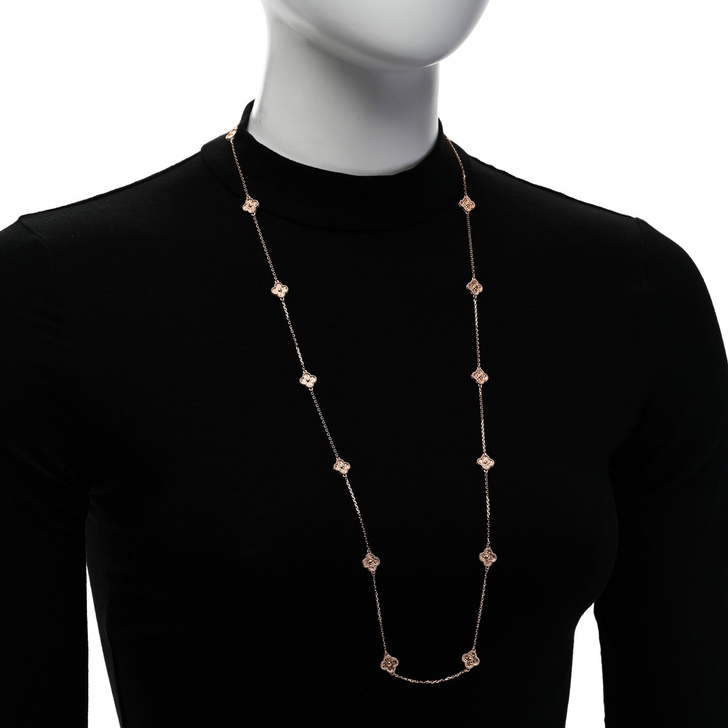 18K Rose Gold 16 Motifs Sweet Alhambra Necklace