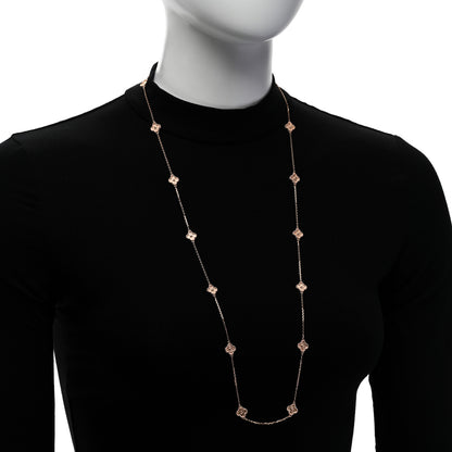 Van Cleef & Arpels 18K Rose Gold 16 Motifs Sweet Alhambra Necklace 2 of 4