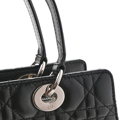 Christian Dior Lambskin Cannage Soft Lady Dior East West Black 9 of 10
