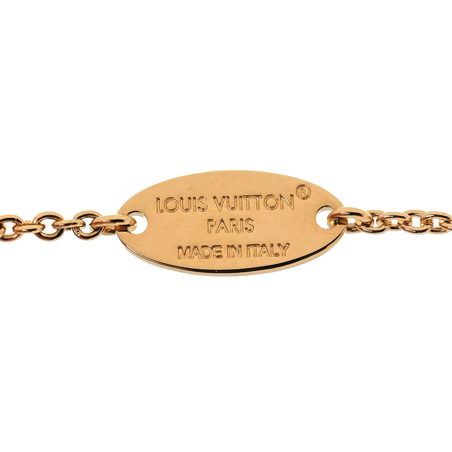 Metal Enamel LV Iconic Bracelet Gold Light Pink