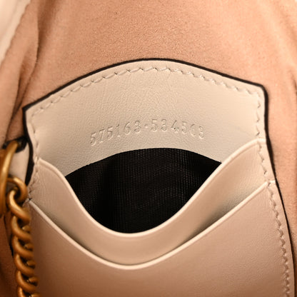 Gucci Calfskin Matelasse Mini GG Marmont 2.0 Bucket Bag White 7 of 11