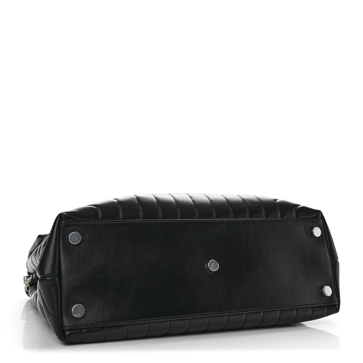 Saint Laurent Calfskin Y Quilted Monogram Large Loulou Chain Satchel Black 4 of 13