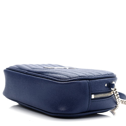 Saint Laurent Grain De Poudre Matelasse Monogram Mini Lou Camera Bag Azure Blue 9 of 9
