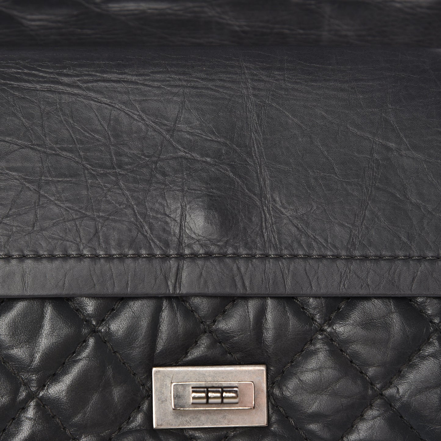 Aged Calfskin Quilted 50th Anniversary 2.55 Reissue 225 Flap Grey