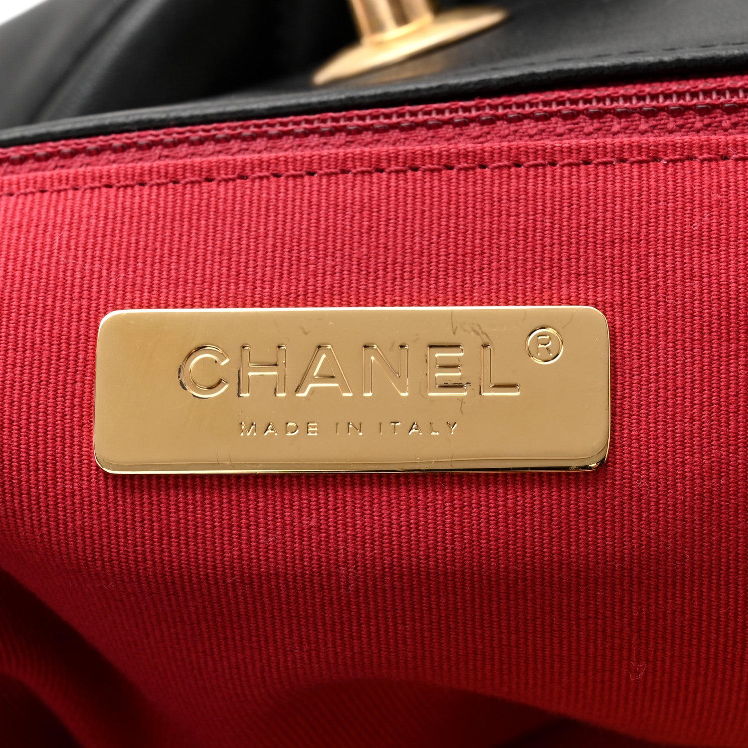 Chanel Lambskin Quilted Chanel 19 East West Shopping Bag Black 6 of 10