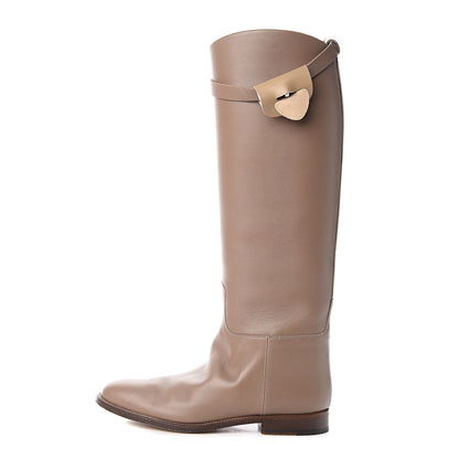 Hermes Swift Kelly Jumping Boots 39 Etoupe 1 of 9
