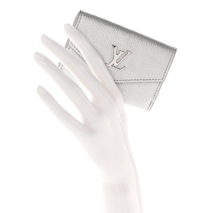 Louis Vuitton Metallic Calfskin Lockmini Wallet Silver 2 of 8