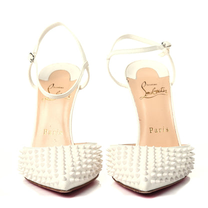 Christian Louboutin Kid Baila Spike 100 Pumps 36 White 2 of 12