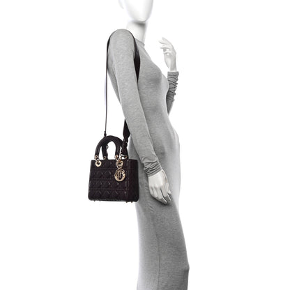 Christian Dior Lambskin Cannage Small Lucky Badges My Lady Dior Burgundy 2 of 11