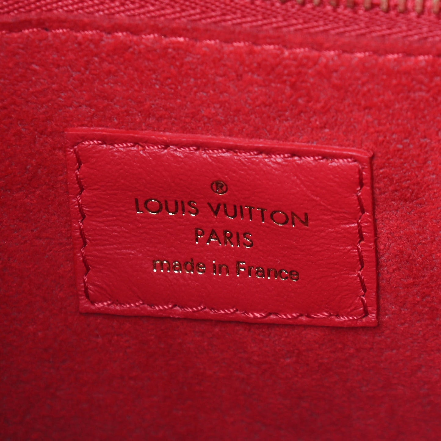 Grained Calfskin Monogram Double V Rubis