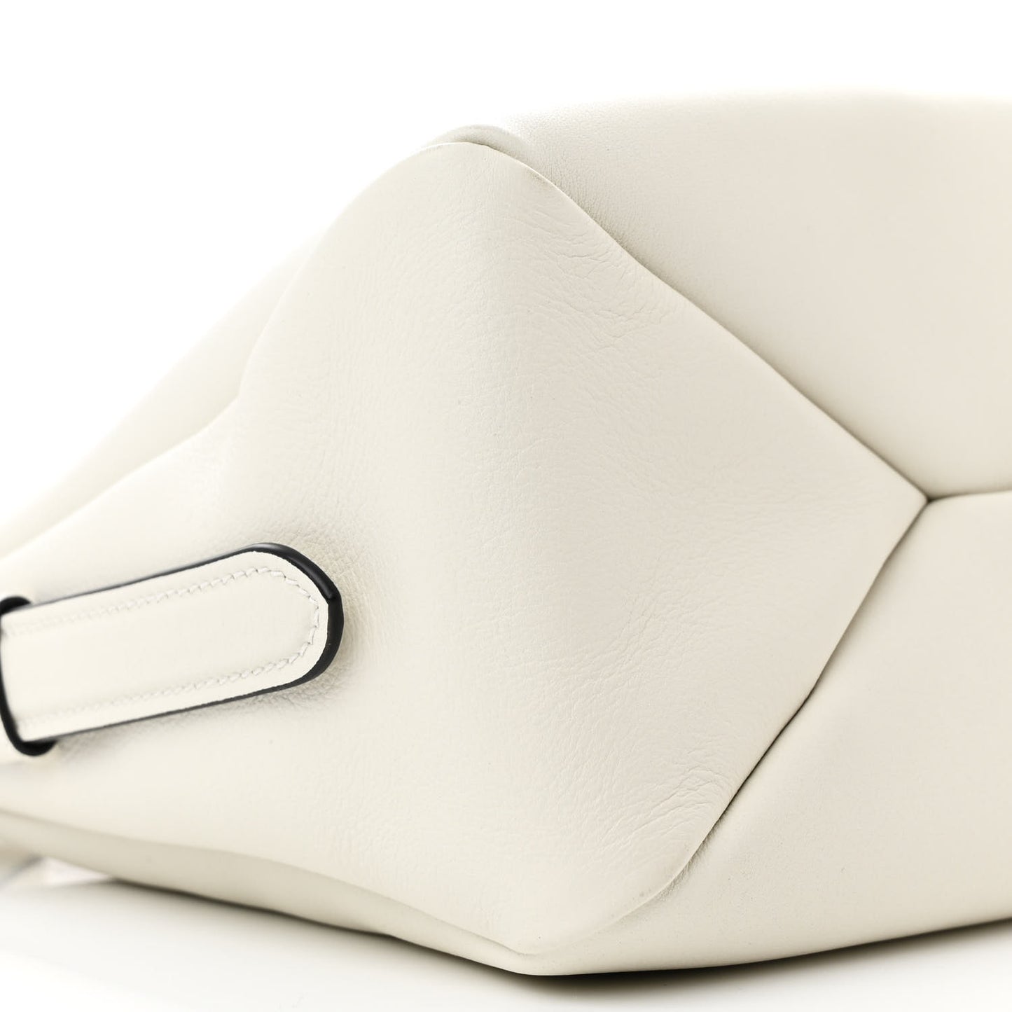 Soft Calfskin Large Aimée Shoulder Bag White