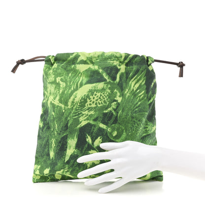 Loewe Canvas Paula's Ibiza Parrot Print Small Drawstring Pouch Green 2 of 7
