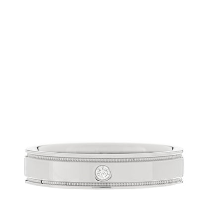 Tiffany Platinum Diamond 4mm Together Milgrain Wedding Band Ring 48 4.5 1 of 5