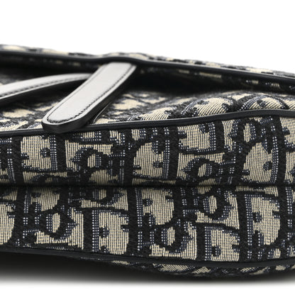 Christian Dior Oblique Saddle Bag Blue 10 of 11