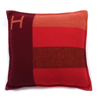 Hermes Wool Cashmere Casaque H Pillow Terracotta Acajou 1 of 6
