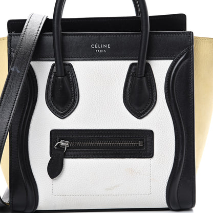 Celine Grained Baby Calfskin Nubuck Nano Tri-Color Luggage White 12 of 23